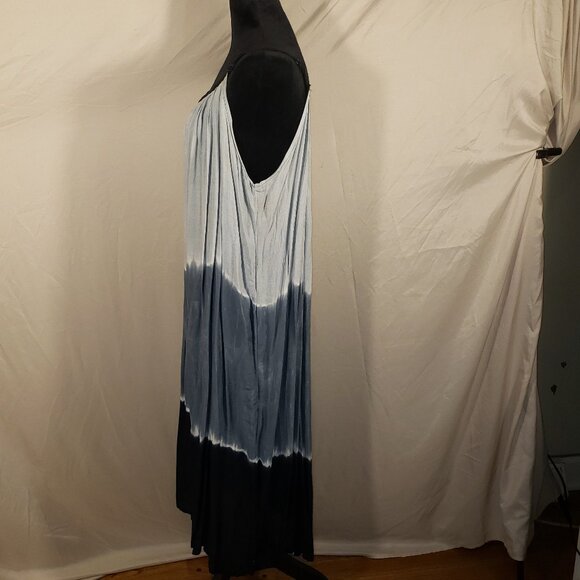 Island Planet Ombre Maxi Dress, One Size, Black, Gray, Light Gray - Picture 2 of 5